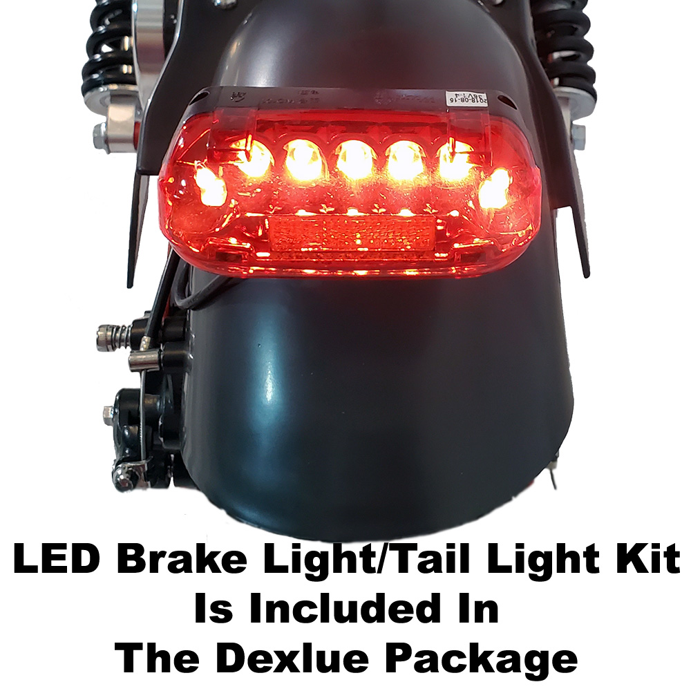 LED brake/tail light kit is included in the deluxe package