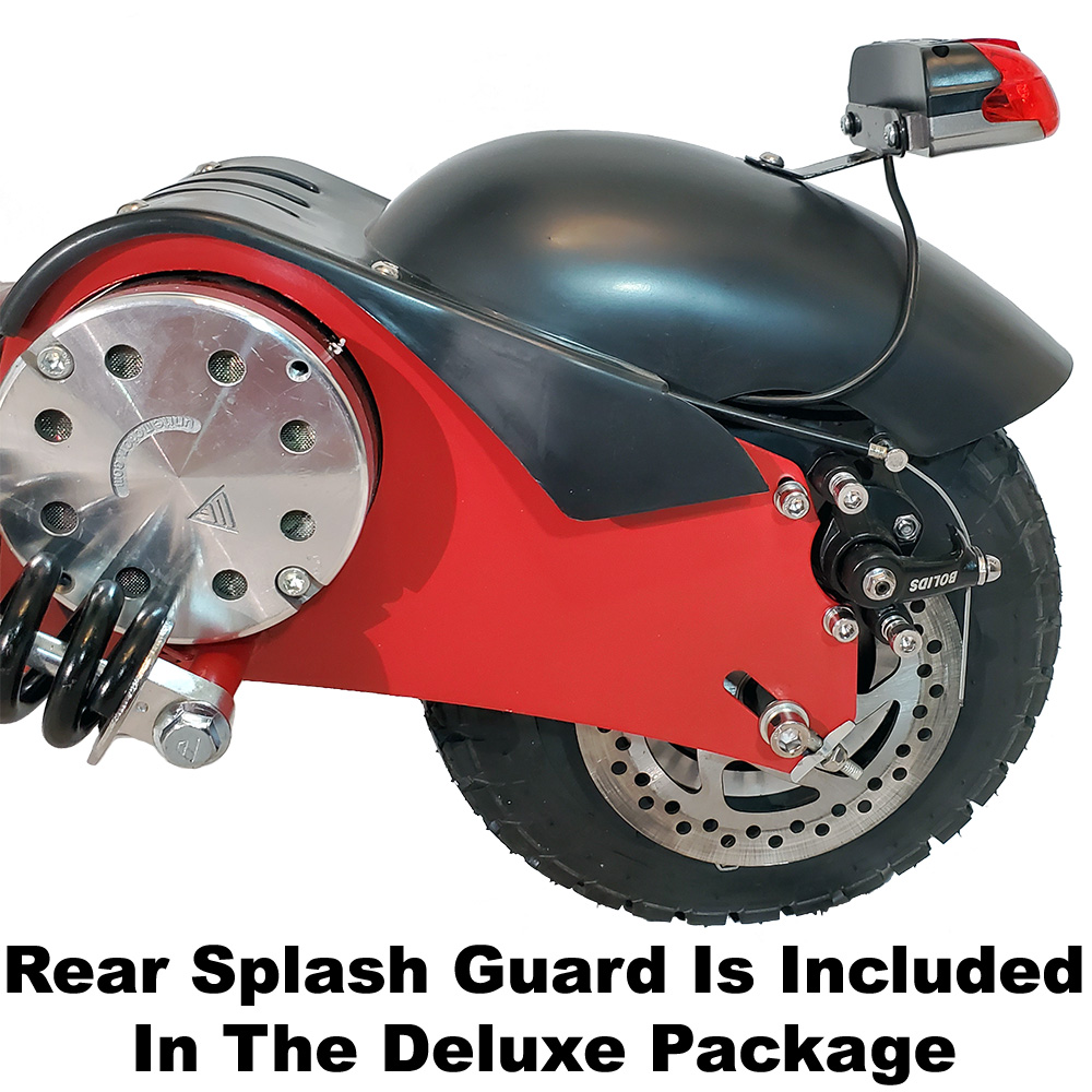 Rear Splash Guard is included in the deluxe package