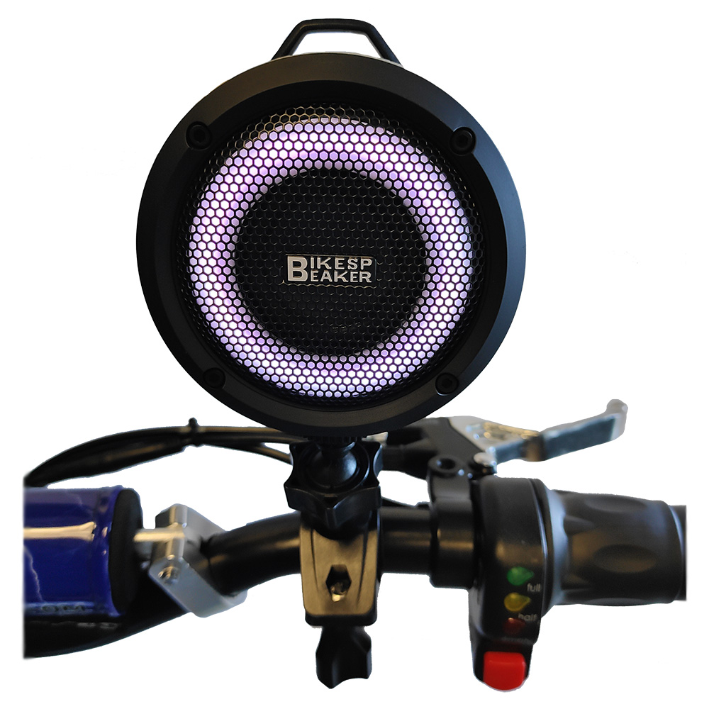 RGB Bluethooth Speaker installed on scooter