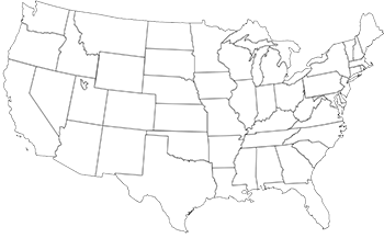 Map of continental USA